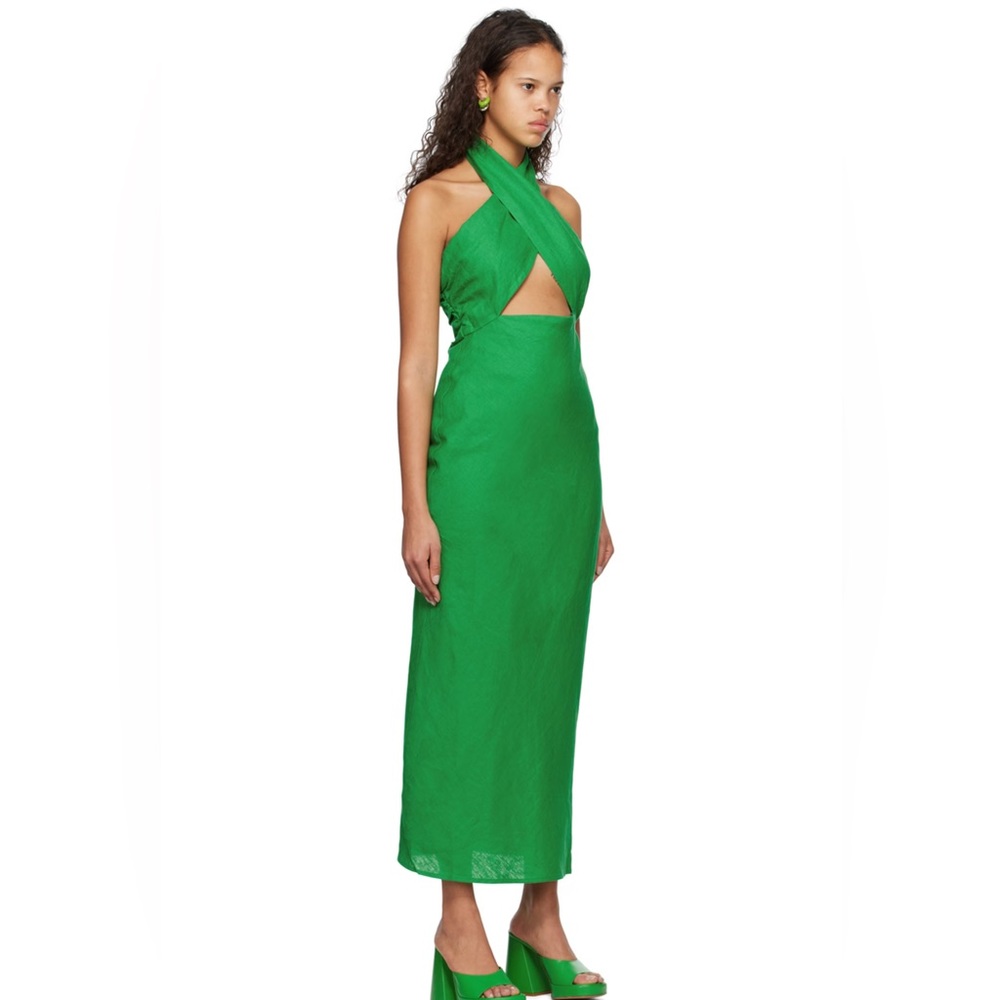 Simon Miller Linen Yabba Dress in Gummy Green NWT